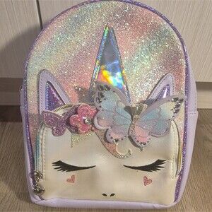 OMG Miss Gwen Unicorn Butterfly Mini Backpack Glitter Holographic Rhinestone